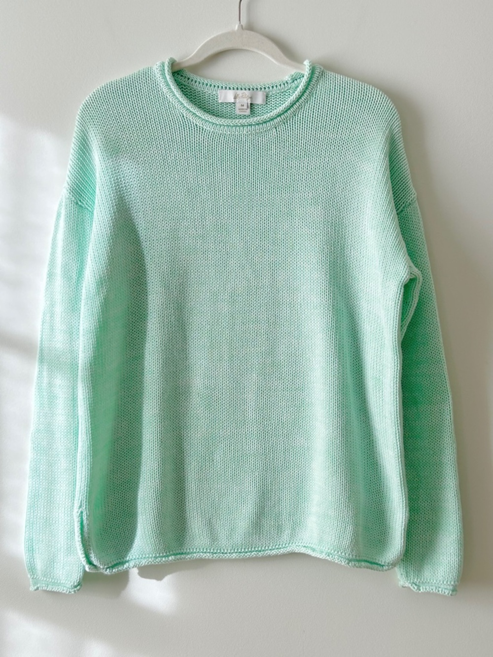 Lilly Pulitzer 100% Cotton Mint Green Lotan Crewneck Sweater